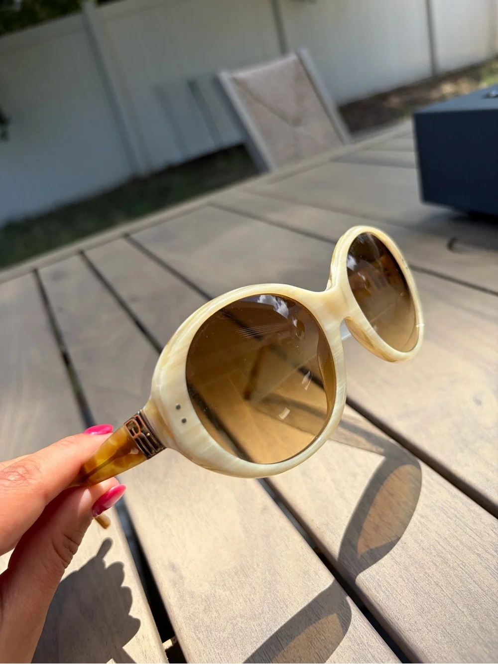 Ralph Lauren Beige Oval Women's Fashion Sunglasses